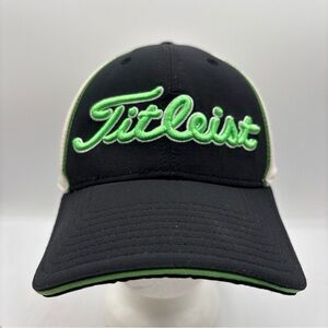 Titleist Tour Performance Golf Hat Men Black/Gold Large/X-Large Stretch Fit Cap